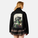 fujin patch on female atelier canvas jacket in nightfall