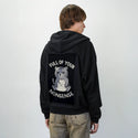 fullofnonsense patch on male essential zip hoodie in after hours