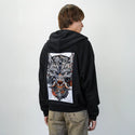 fuwolf patch on male essential zip hoodie in after hours