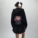 gamingpanda patch on female essential zip hoodie in after hours