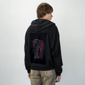 getinloser patch on male essential zip hoodie in after hours