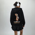 giraffebookworm patch on female essential zip hoodie in after hours