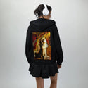 goldendaughterofjoy patch on female essential zip hoodie in after hours