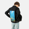 goldfieldsspirit patch on male og denim jacket in raven