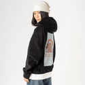 goodthingscoming patch on female retro cord hoodie in onyx