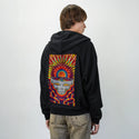 gratefuldawn patch on male essential zip hoodie in after hours