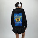 growingup patch on female essential zip hoodie in after hours