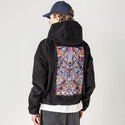 gundamforce patch on male retro cord hoodie in onyx