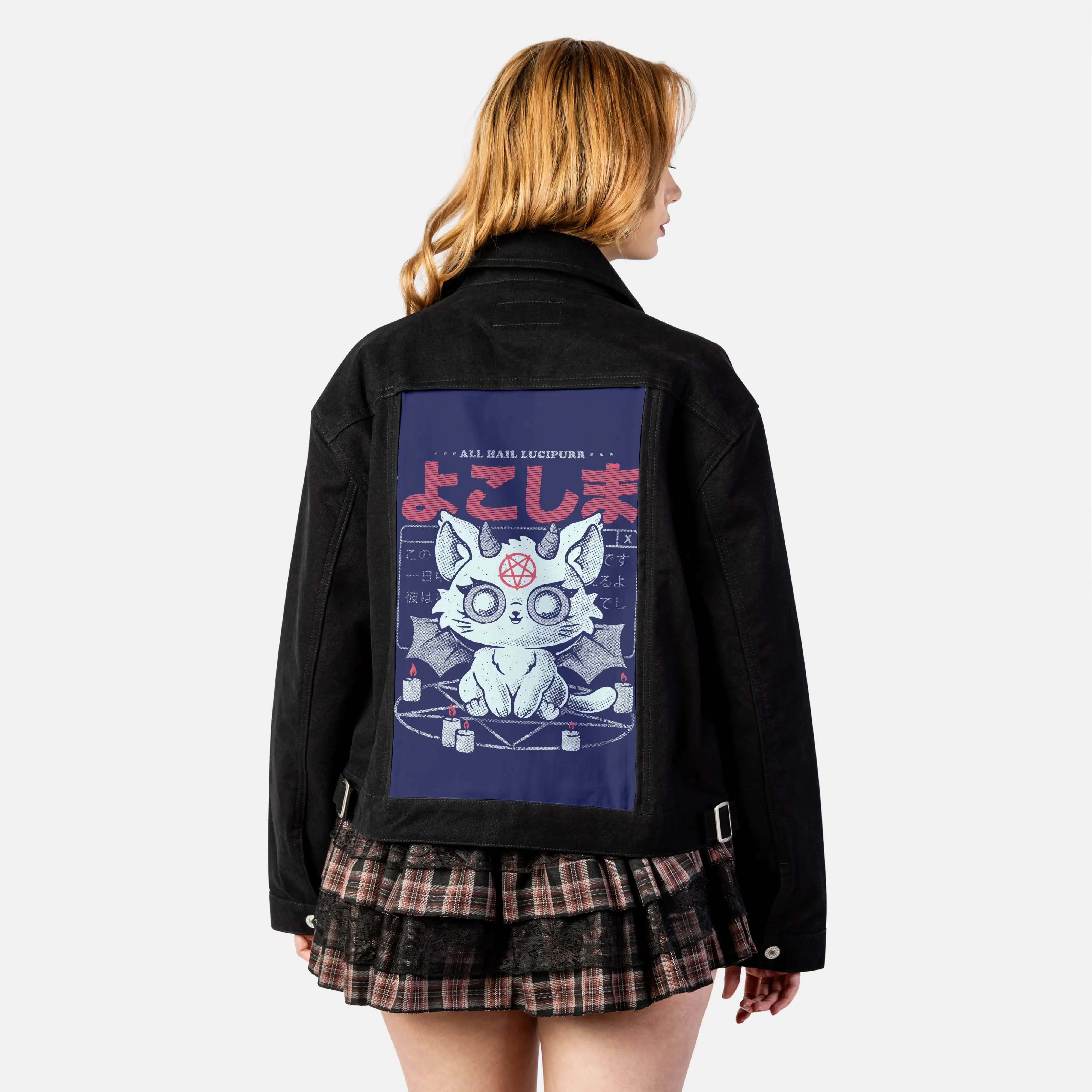 haillucipurr patch on female atelier canvas jacket in nightfall
