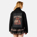 halloweenislife patch on female atelier canvas jacket in nightfall