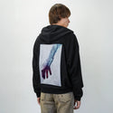 handscapepowerlines patch on male essential zip hoodie in after hours