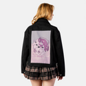 happy patch on female atelier canvas jacket in nightfall