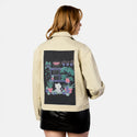 happyplaceplants patch on female atelier canvas jacket in tan