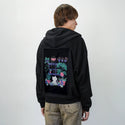 happyplaceplants patch on male essential zip hoodie in after hours
