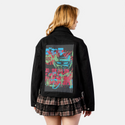 harder patch on female atelier canvas jacket in nightfall