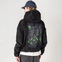 harlequinfuwolf patch on male retro cord hoodie in onyx