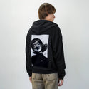 haunting patch on male essential zip hoodie in after hours