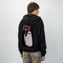 haunttherich patch on male essential zip hoodie in after hours