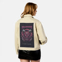 hellhounds patch on female atelier canvas jacket in tan