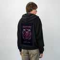 hellhounds patch on male essential zip hoodie in after hours