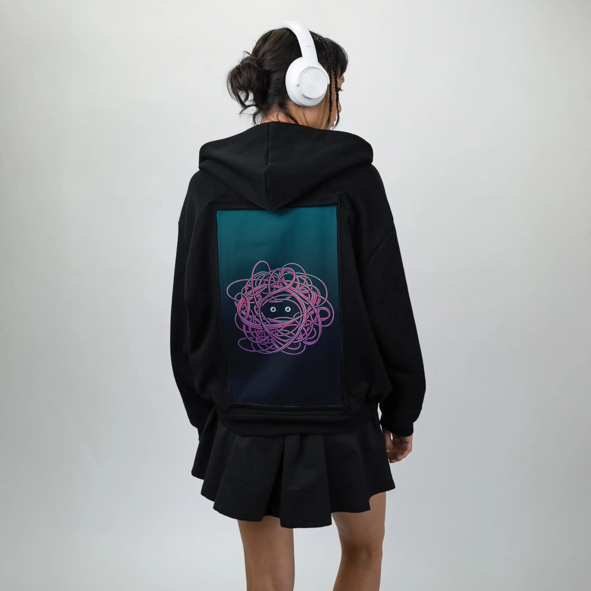 hidden patch on female essential zip hoodie in after hours