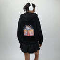 hidingfromtherealworld patch on female essential zip hoodie in after hours