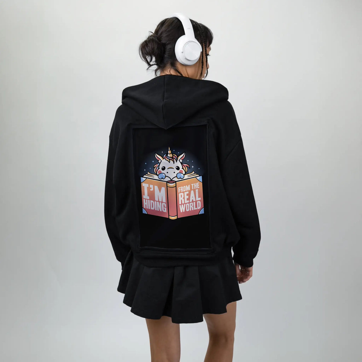 hidingfromtherealworld patch on female essential zip hoodie in after hours