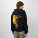 hisessence patch on male essential zip hoodie in after hours