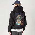 hocuspurrcus patch on male retro cord hoodie in onyx