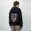 hohoholdmybeer patch on male essential zip hoodie in after hours