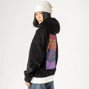 homeiswherethetentacleis patch on female retro cord hoodie in onyx