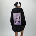 homesick patch on female essential zip hoodie in after hours