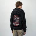 hopethisemailfindsyou patch on male essential zip hoodie in after hours