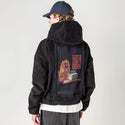 hopethisemailfindsyouwell patch on male retro cord hoodie in onyx