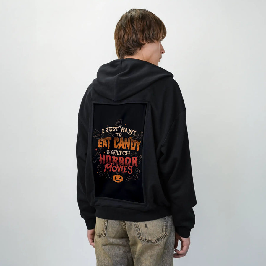 horrorandcandy patch on male essential zip hoodie in after hours