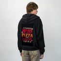 horrorpizzacouch patch on male essential zip hoodie in after hours