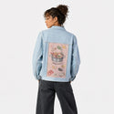 hotpot patch on female og denim jacket in oceanside