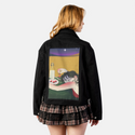 hungover patch on female atelier canvas jacket in nightfall