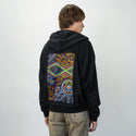 hypertapestry patch on male essential zip hoodie in after hours
