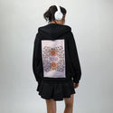 ibloom patch on female essential zip hoodie in after hours
