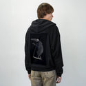 ilovemyjob patch on male essential zip hoodie in after hours