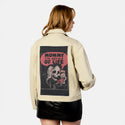 imafraidoflife patch on female atelier canvas jacket in tan