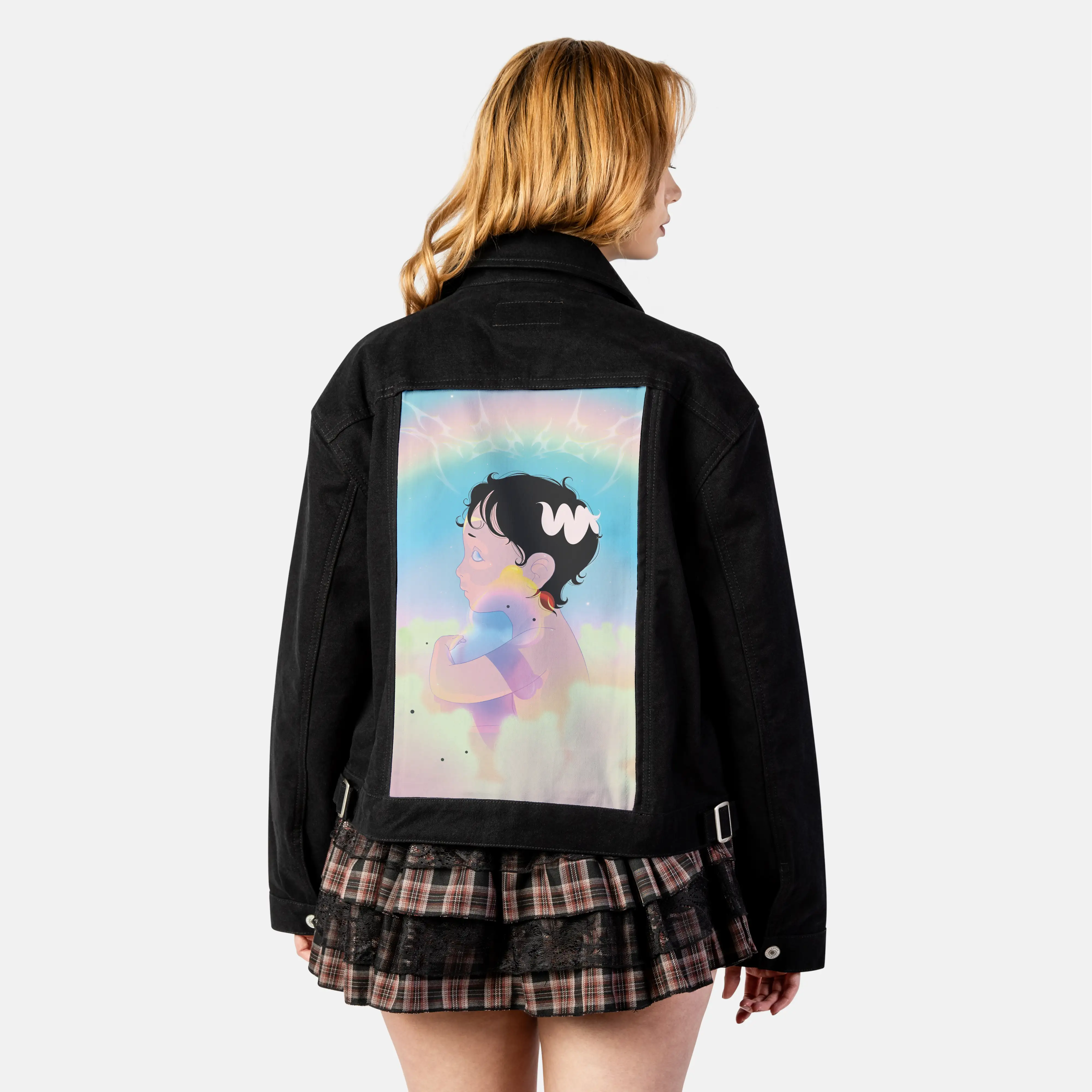 imaginarybestie patch on female atelier canvas jacket in nightfall