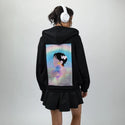 imaginarybestie patch on female essential zip hoodie in after hours