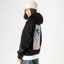 imaginarybestie patch on female retro cord hoodie in onyx