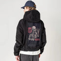 imokiswear patch on male retro cord hoodie in onyx