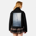 innerpeace patch on female atelier canvas jacket in nightfall