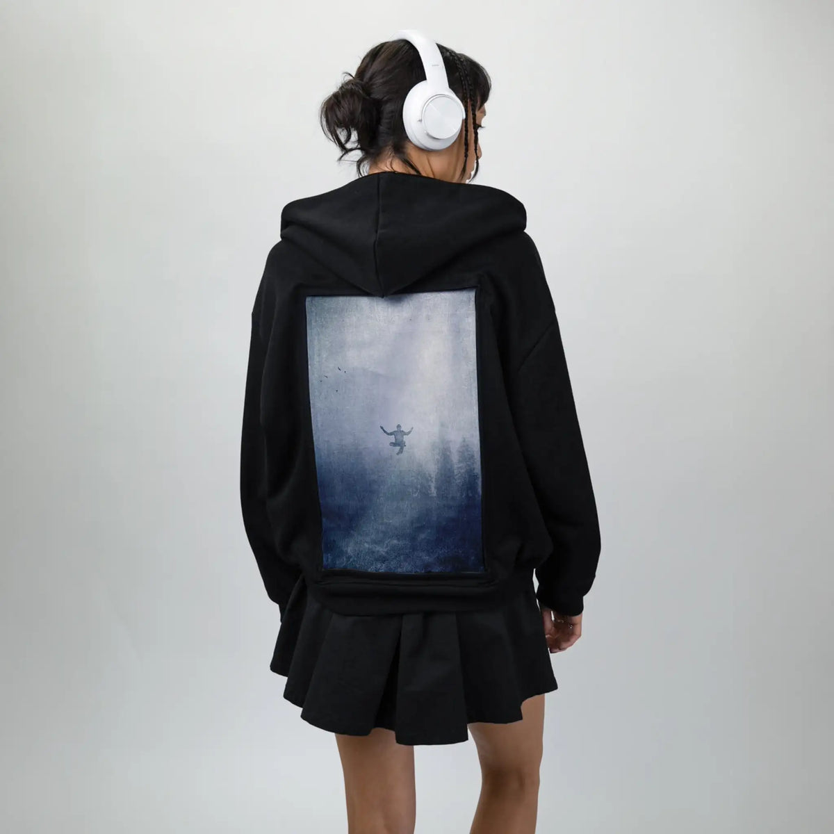 innerpeace patch on female essential zip hoodie in after hours