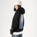 innerpeace patch on female retro cord hoodie in onyx