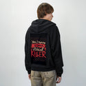 innerserial patch on male essential zip hoodie in after hours